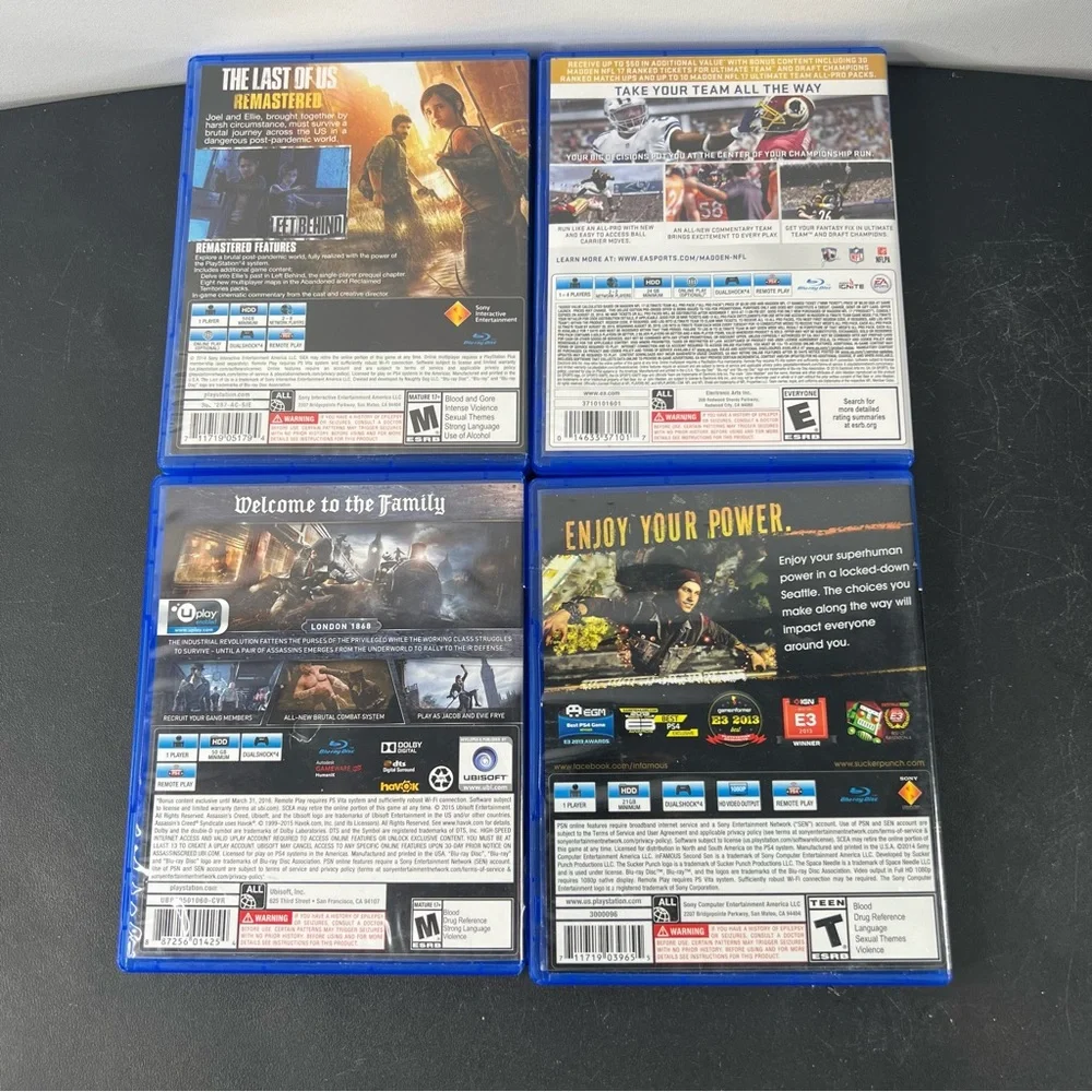 PlayStation 4 PS4 Bundle Lot of 14 Games (Metal Gear Solid Last Of Us Witcher)